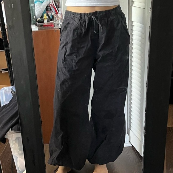 Black Zara Balloon Drawstring Pants - Picture 6 of 7